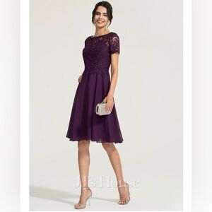 JJs House Deep Purple Midi Dress